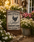 Super Cool Chicken Lady Garden Flag